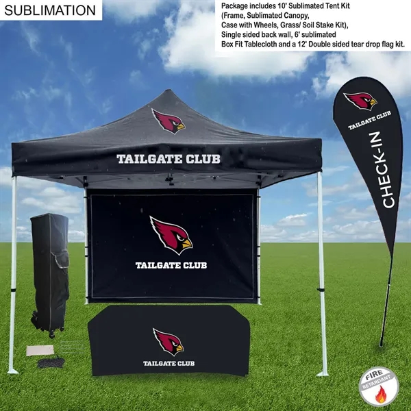 Game Day Tailgate Package, 10' Tent kit, Backwall, Box Fit Tablecloth,... from ASI 53509 FIEL-Fairdeal Import & Export / FIEL