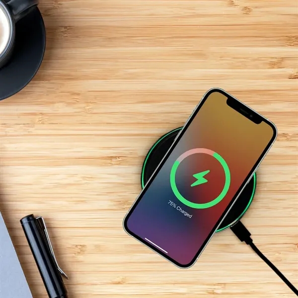 Bamboo Wireless Charger featuring 10-watt charging power.... from ASI 63776 KTI Networks Inc / KTI Promo