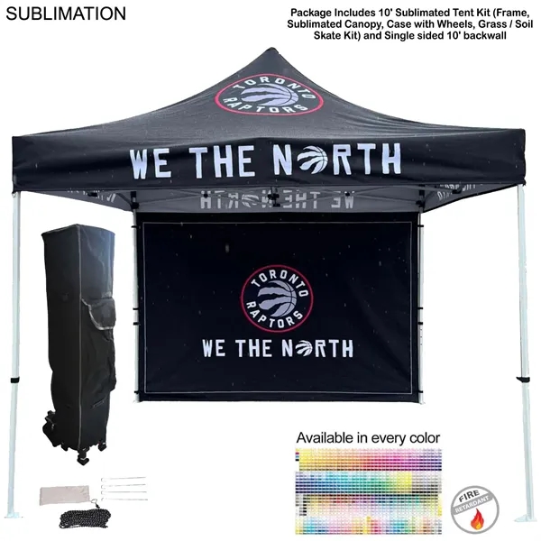 Tent Backwall Package, 10' Sublimated Tent Kit and Full single sided... from ASI 53509 FIEL-Fairdeal Import & Export / FIEL