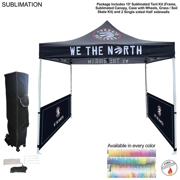 Tent Sidewalls Package,10' Sublimated Tent Kit and 2 Half single sided... from ASI 53509 FIEL-Fairdeal Import & Export / FIEL