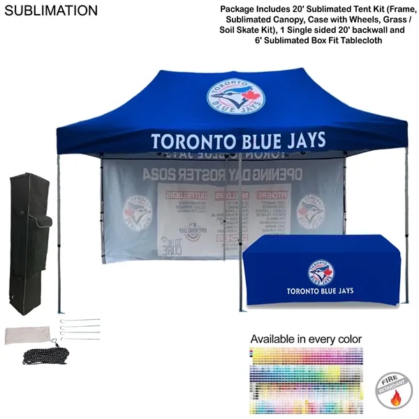 Deluxe Event Package, 20' Sublimated Tent kit, Single sided 20' backwall,... from ASI 53509 FIEL-Fairdeal Import & Export / FIEL