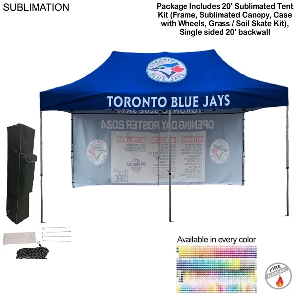 20' Tent Backwall Package, 20' Sublimated Tent kit and Full Single... from ASI 53509 FIEL-Fairdeal Import & Export / FIEL