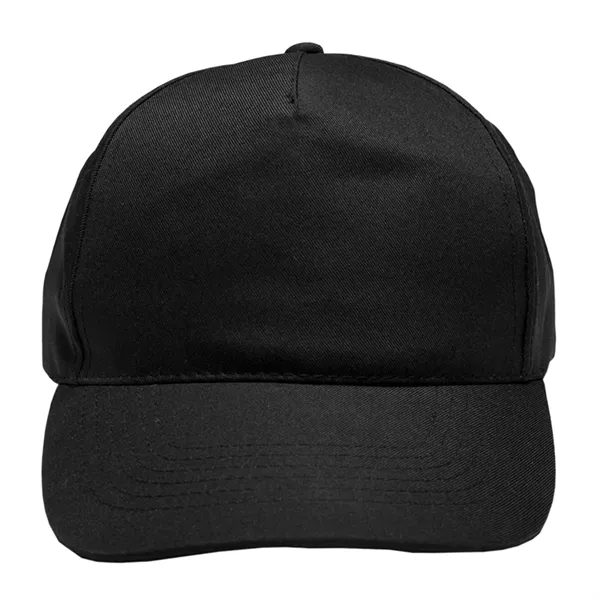5 panel polyester baseball cap with 1 color silkscreen on 1... from ASI 37218 Athena Promo (tm)