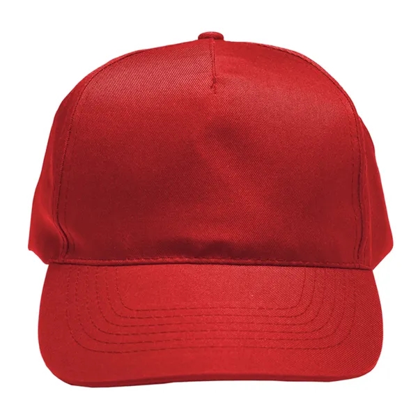 5 panel polyester baseball cap with 1 color silkscreen on 1... from ASI 37218 Athena Promo (tm)