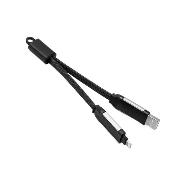 4-in-1 braided charging cable plus laser engraving on 1 location plus... from ASI 37218 Athena Promo (tm)
