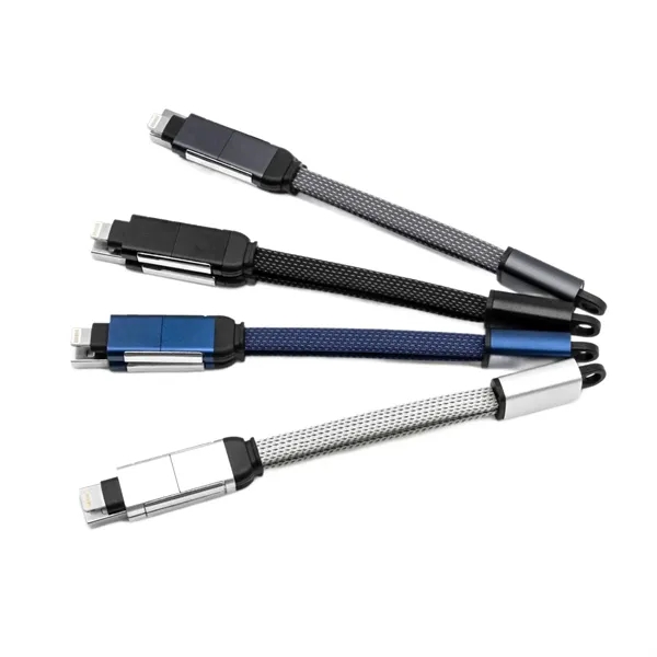 4-in-1 braided charging cable plus laser engraving on 1 location plus... from ASI 37218 Athena Promo (tm)