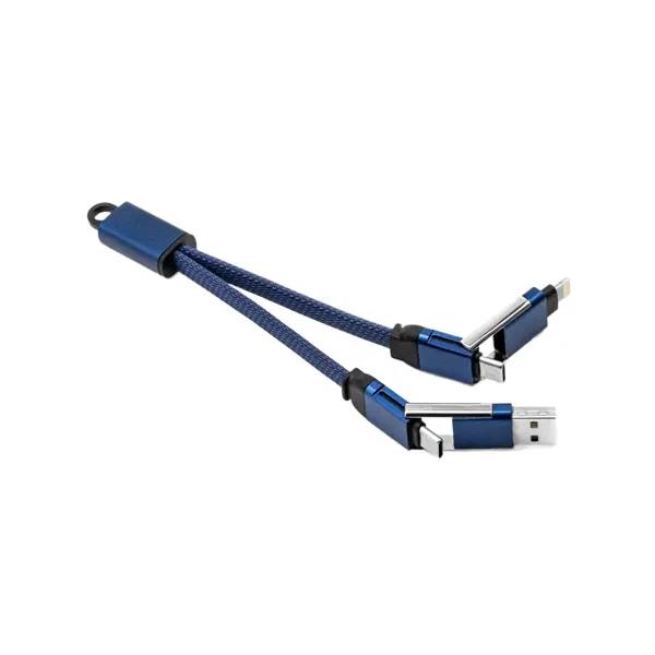 4-in-1 braided charging cable plus laser engraving on 1 location plus... from ASI 37218 Athena Promo (tm)