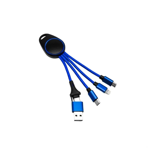 5-in-1 LED light up charging cable plus laser engraving on 1... from ASI 37218 Athena Promo (tm)
