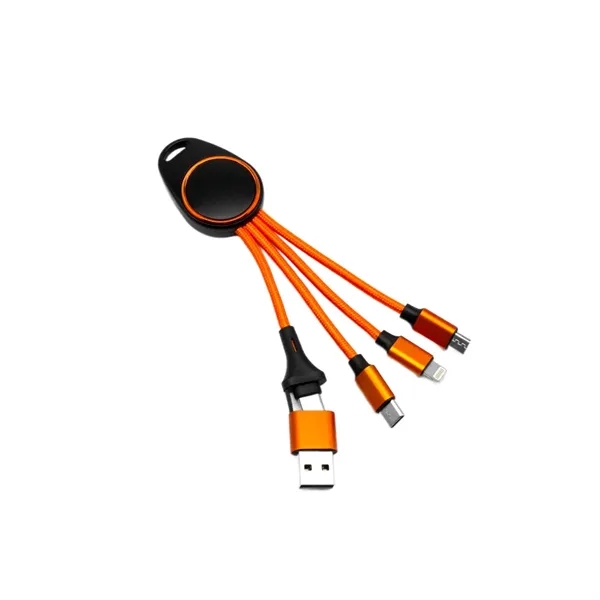 5-in-1 LED light up charging cable plus laser engraving on 1... from ASI 37218 Athena Promo (tm)