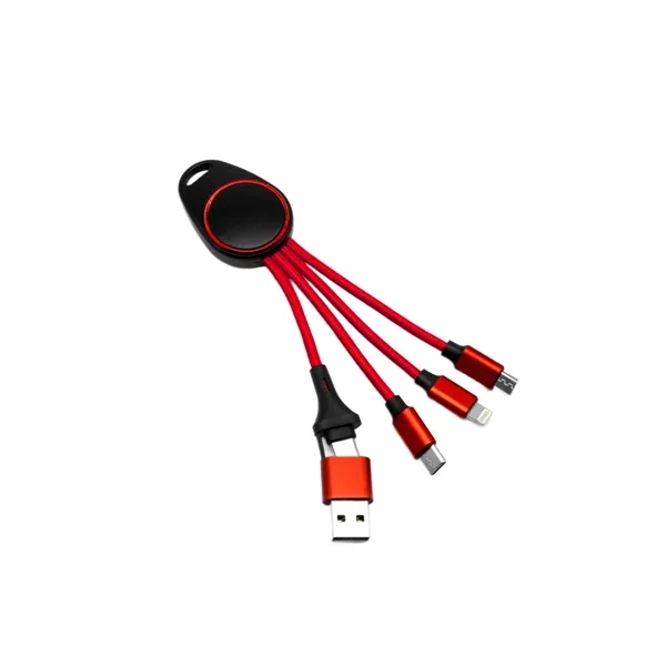 5-in-1 LED light up charging cable plus laser engraving on 1... from ASI 37218 Athena Promo (tm)