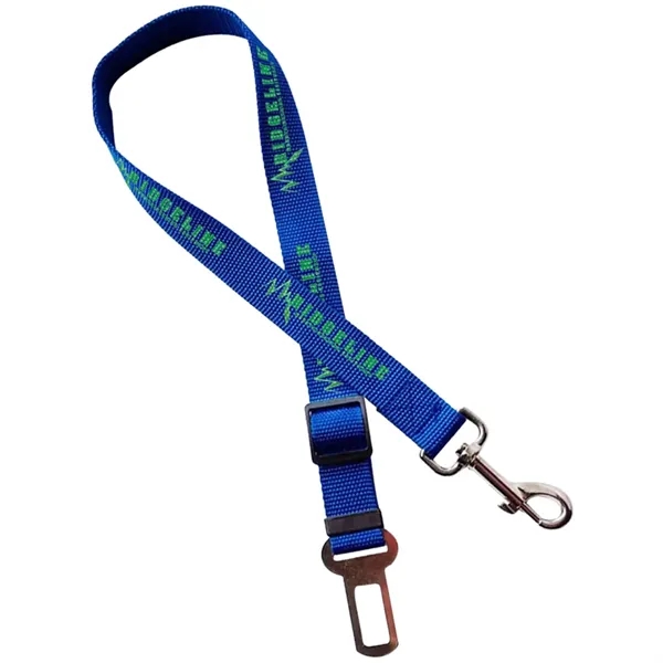 Adjustable pet safety seatbelt leash with metal buckle and swivel snap.... from ASI 39552 BEL Promo