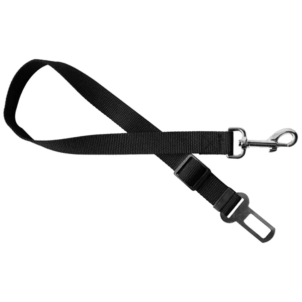 Adjustable pet safety seatbelt leash with metal buckle and swivel snap.... from ASI 39552 BEL Promo