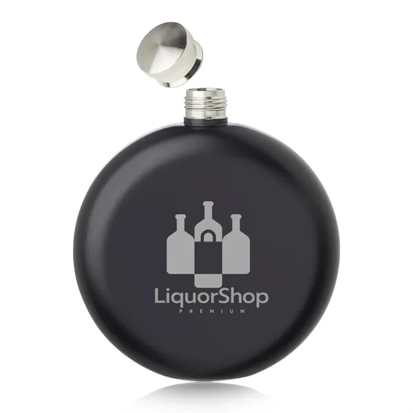 5 oz. stainless steel portable hip flask with round shaped single... from ASI 39552 BEL Promo