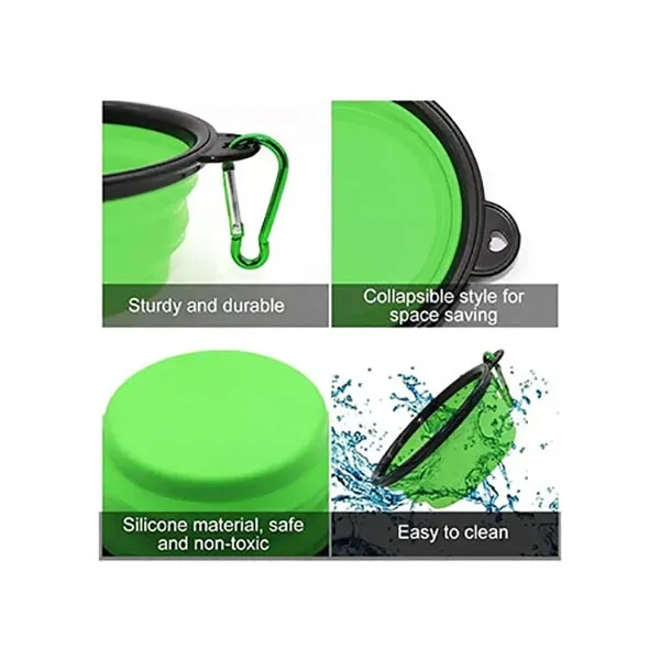 350ml collapsible plastic pet bowl with carabiner.... from ASI 39552 BEL Promo