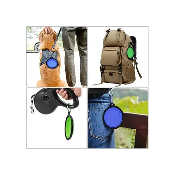 350ml collapsible plastic pet bowl with carabiner.... from ASI 39552 BEL Promo