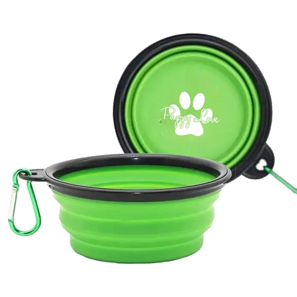 350ml collapsible plastic pet bowl with carabiner.... from ASI 39552 BEL Promo