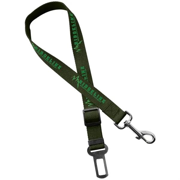 Adjustable pet safety seatbelt leash with metal buckle and swivel snap.... from ASI 39552 BEL Promo