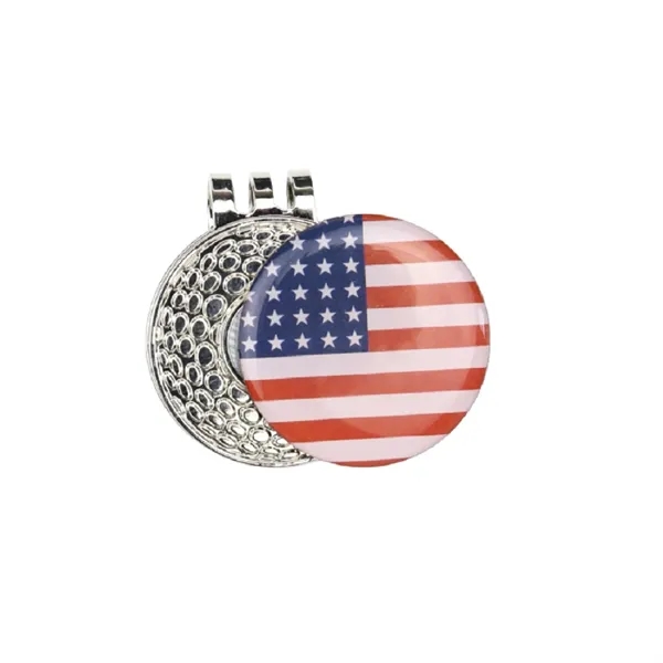 Magnetic hat clip golf ball marker plus full color epoxy dome... from ASI 37218 Athena Promo (tm)