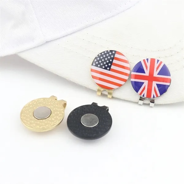 Magnetic hat clip golf ball marker plus full color epoxy dome... from ASI 37218 Athena Promo (tm)