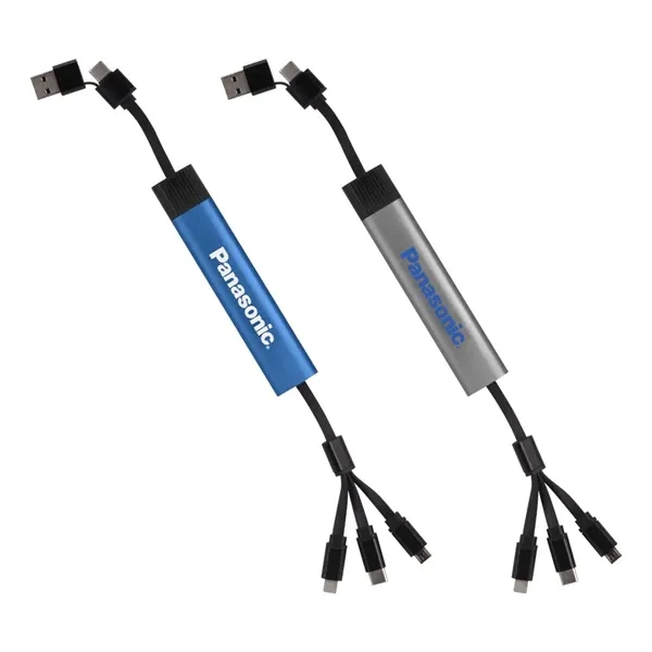 Travel charging cables with Type-C and USB inputs.... from ASI 88060 Snugz/USA Inc