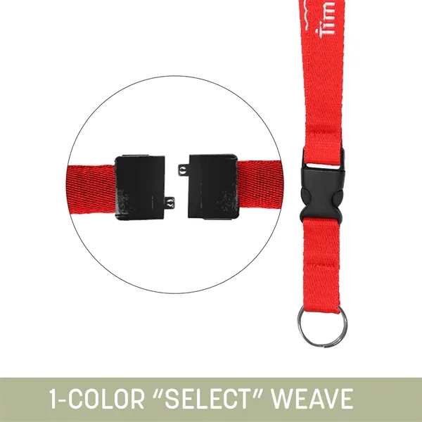 3/4" wide soft-touch select woven breakaway lanyard with detachable buckle and... from ASI 92980 WOV-IN® / Universal Strap/Wov-In Line