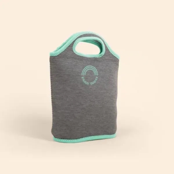 Heathered Jersey Knit/High-Quality Neoprene Lunch Bag. Zipper closure and customizable colored... from ASI 74710 Numo / NUMO