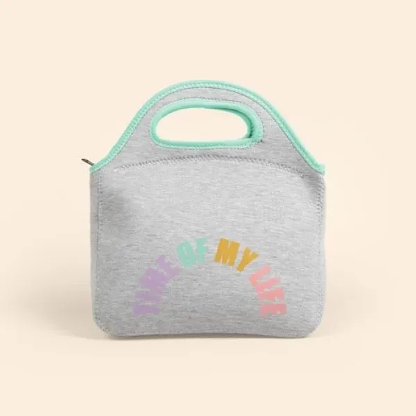 Heathered Jersey Knit/Neoprene Two-handled Lunch Bag with zipper closure and customizable... from ASI 74710 Numo / NUMO