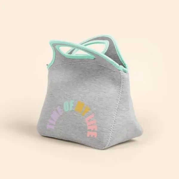 Heathered Jersey Knit/Neoprene Two-handled Lunch Bag with zipper closure and customizable... from ASI 74710 Numo / NUMO