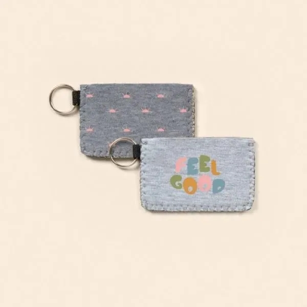 Heathered Jersey Knit/Neoprene holder for your credit cards, I.D. cards, ATM... from ASI 74710 Numo / NUMO