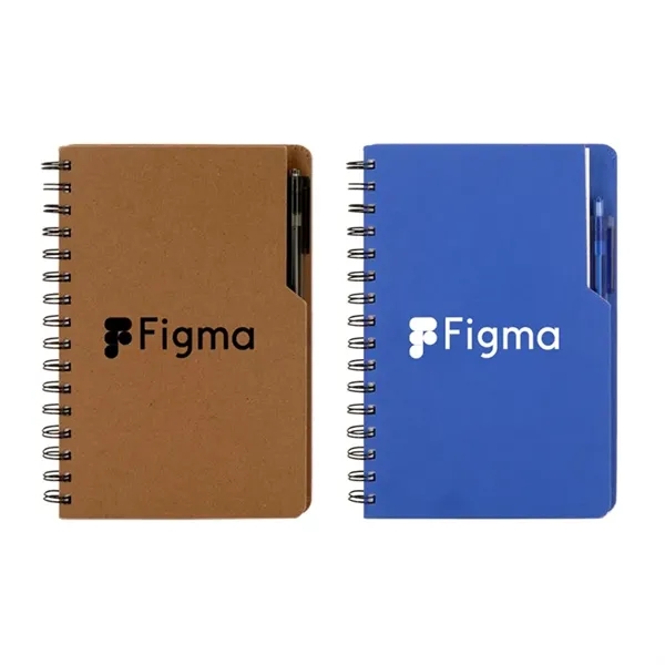 Kraft notebook with 80 sheets and pen.... from ASI 88060 Snugz/USA Inc