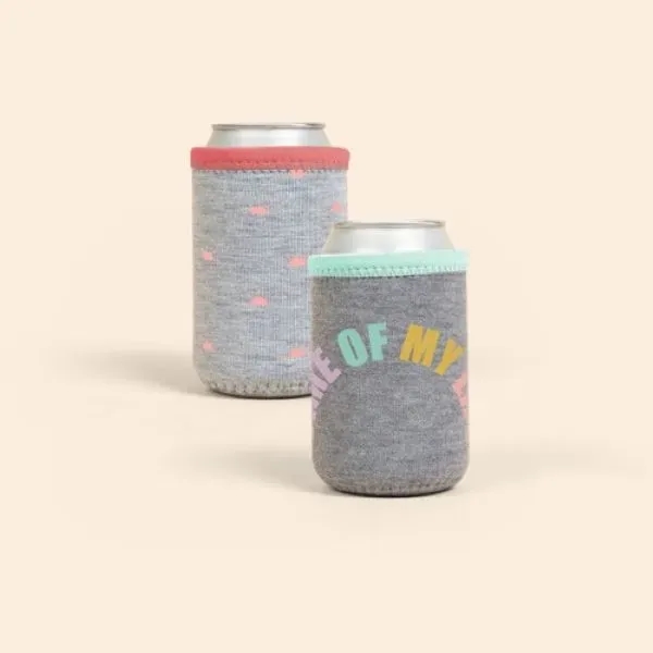 Heathered Jersey Knit Neoprene, collapsible insulator with sewn-in bottom & customizable... from ASI 74710 Numo / NUMO