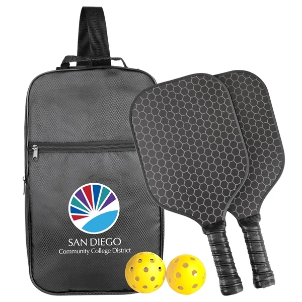 4-Piece Carbon Fiber Pickleball Set. Join in on the fastest growing... from ASI 46755 Cosmo Promos