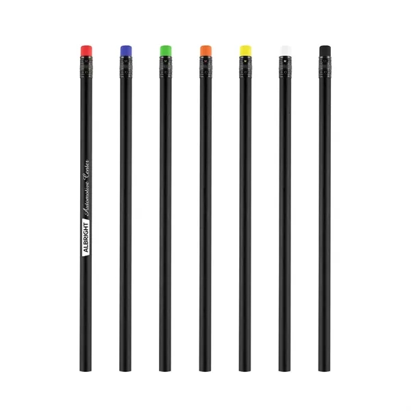 Wooden #2 pencil with black ferrule and colorful eraser.... from ASI 61125 Hit Promotional Products / Hit®
