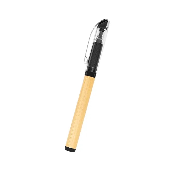 Bamboo gel ink pen with removable cap and unique grip design.... from ASI 61125 Hit Promotional Products / Hit®