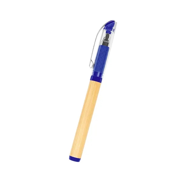 Bamboo gel ink pen with removable cap and unique grip design.... from ASI 61125 Hit Promotional Products / Hit®