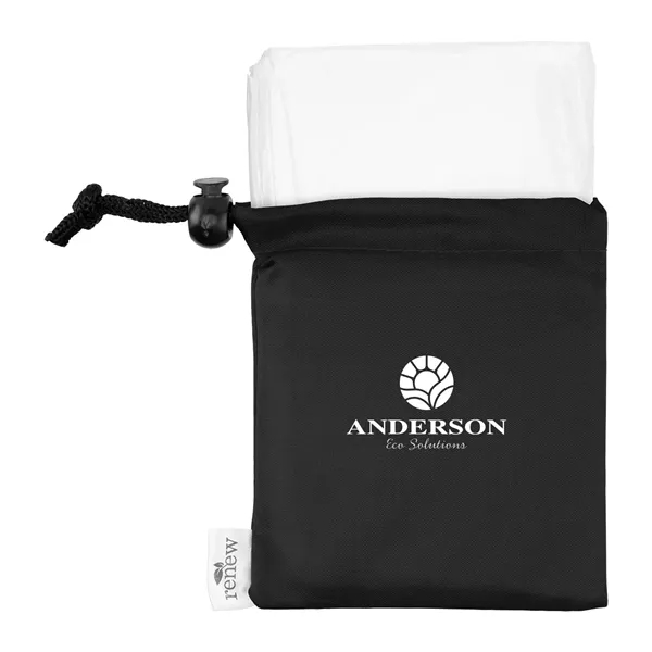 Hooded poncho with a rPET drawstring pouch.... from ASI 61125 Hit Promotional Products / Hit®