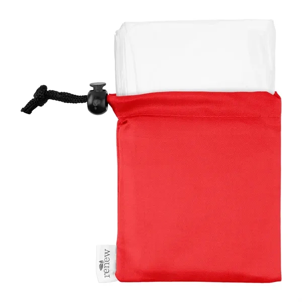 Hooded poncho with a rPET drawstring pouch.... from ASI 61125 Hit Promotional Products / Hit®