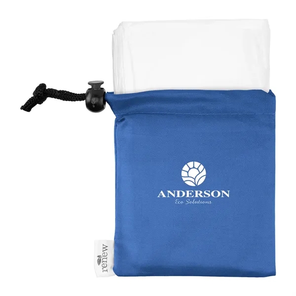 Hooded poncho with a rPET drawstring pouch.... from ASI 61125 Hit Promotional Products / Hit®