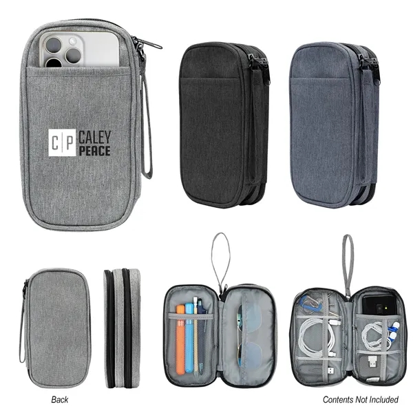 Tech organizer with two zippered compartments and multiple interior pockets.... from ASI 61125 Hit Promotional Products / Hit®