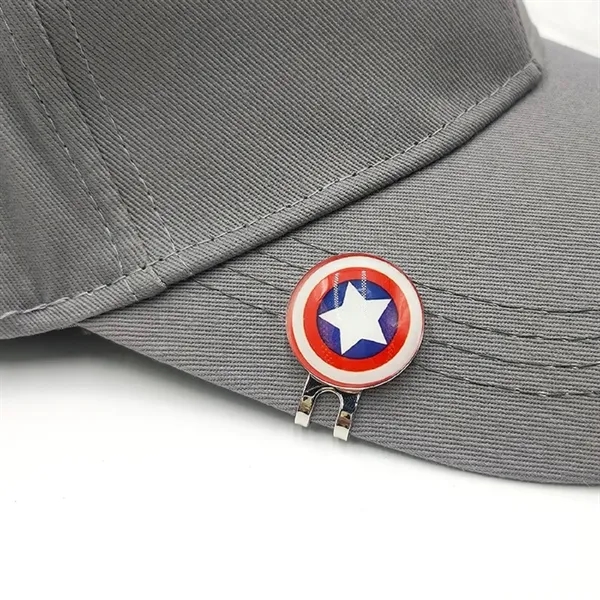 Magnetic hat clip golf ball marker plus full color epoxy dome... from ASI 37218 Athena Promo (tm)