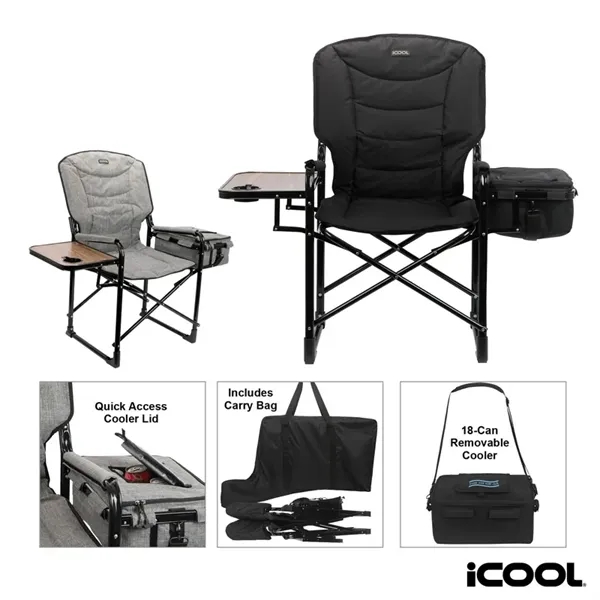 iCOOL® Twin Peaks Deluxe Camping Chair With 18-Can Cooler... from ASI 67866 Logomark/Valumark