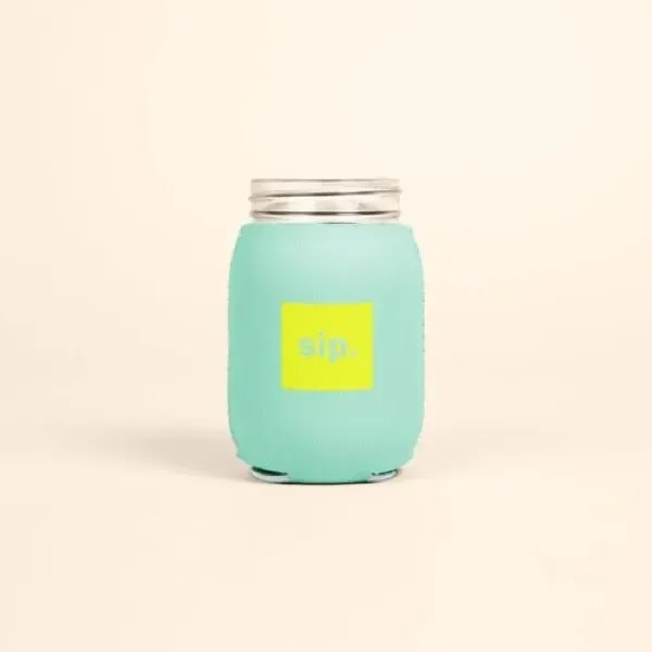 Neoprene collapsible beverage insulator.  Customizable colored stitching. Straw & Jar... from ASI 74710 Numo / NUMO