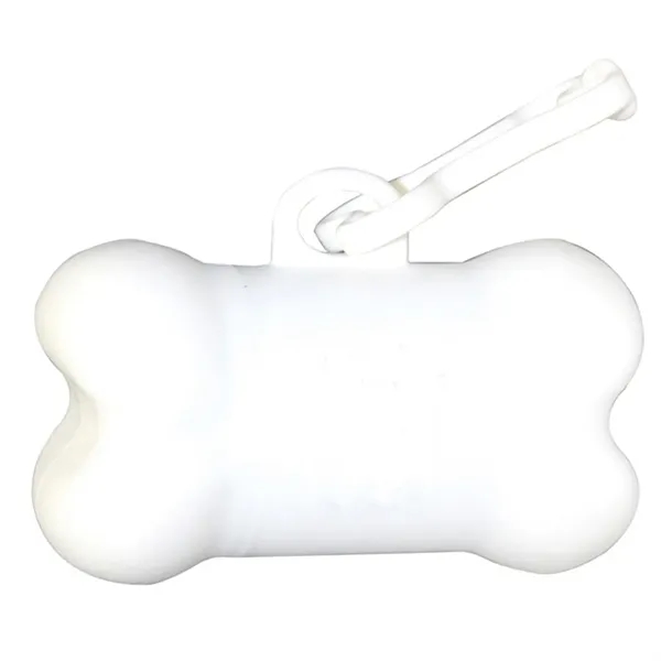 Bone shaped pet trash bag dispenser with 20 poly bags included... from ASI 92980 WOV-IN® / Promopet