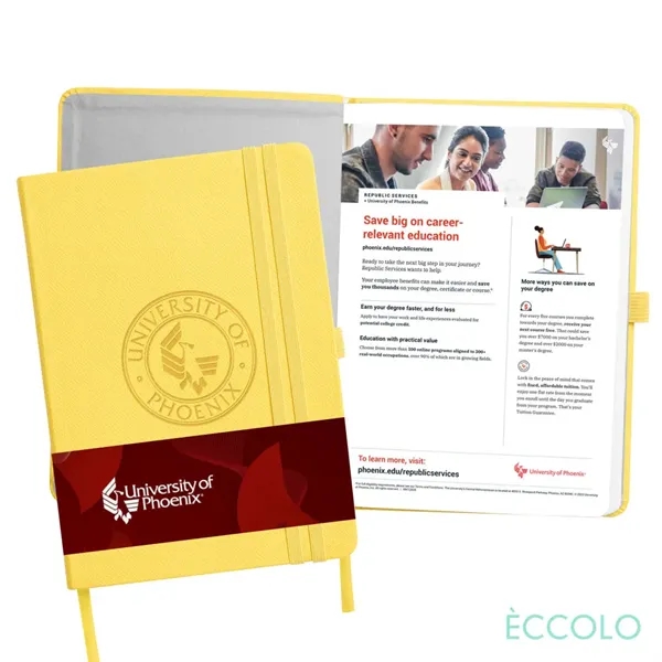 The Eccolo® Vogue Textured Journal with Elastic combines style and functionality... from ASI 84592 St Regis Group