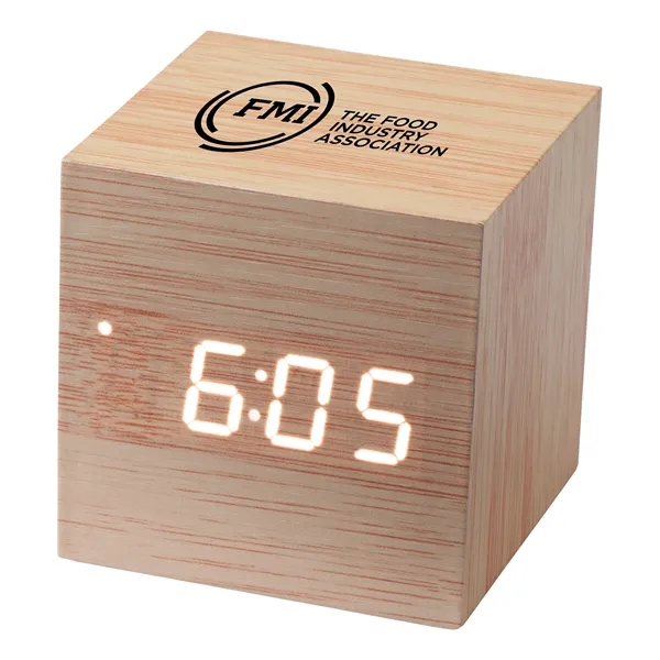 Cube Clock with brushed metallic appearance.... from ASI 46755 Cosmo Promos