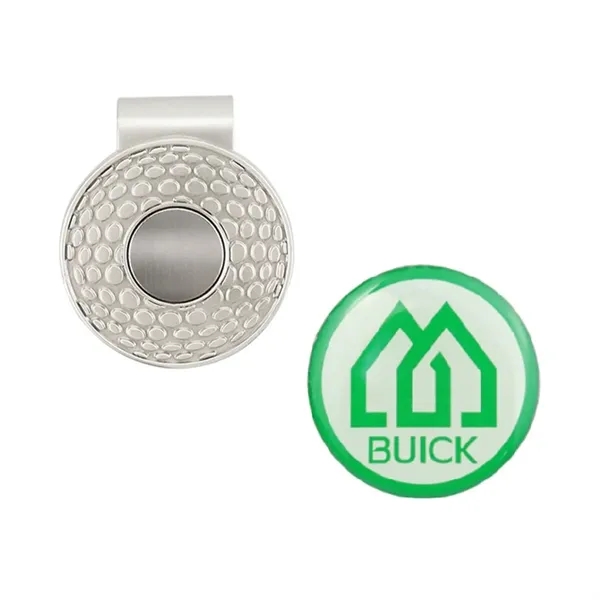 Magnetic cap clip golf ball marker plus full color epoxy dome... from ASI 37218 Athena Promo (tm)