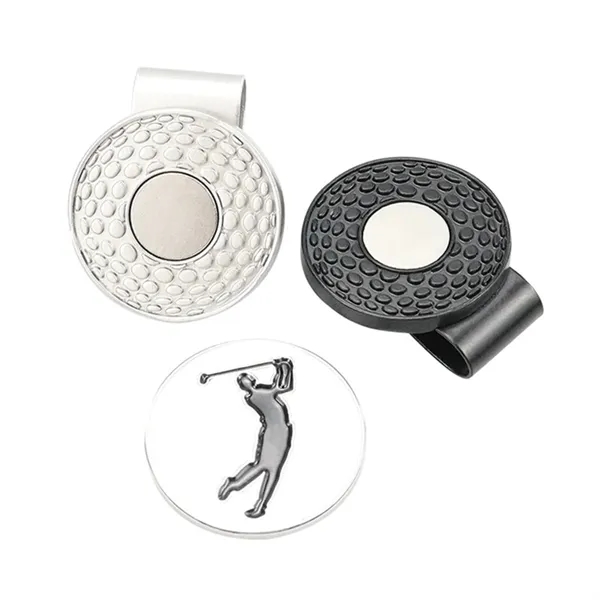 Magnetic cap clip golf ball marker plus full color epoxy dome... from ASI 37218 Athena Promo (tm)