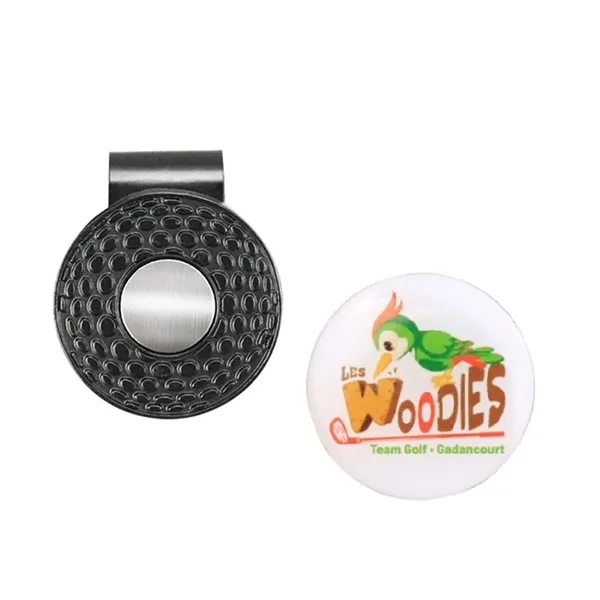 Magnetic cap clip golf ball marker plus full color epoxy dome... from ASI 37218 Athena Promo (tm)