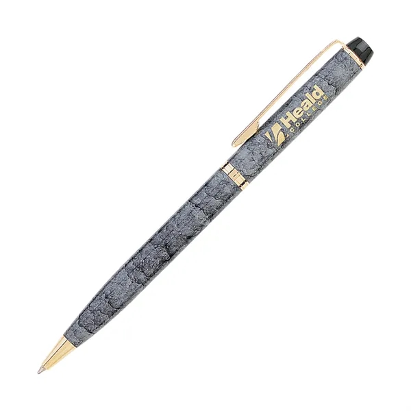 Metal twist-action ballpoint pen with a colored barrel and gold clip... from ASI 68190 Lungsal / Lungsal