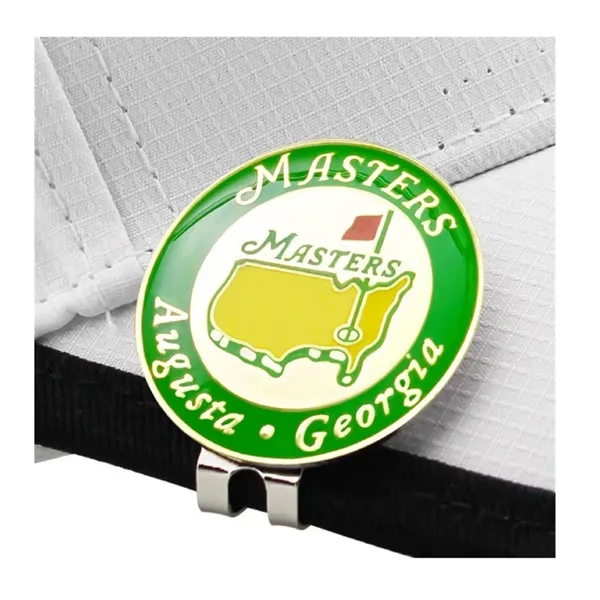 Golf ball marker magnetic hat clip plus full color epoxy dome... from ASI 37218 Athena Promo (tm)